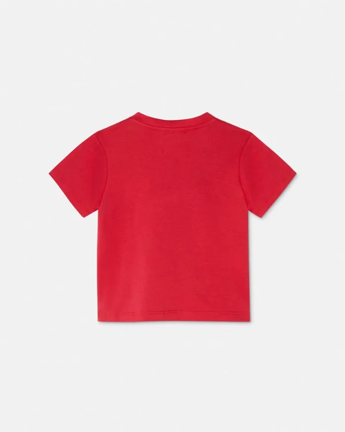 Logo Baby TShirt Red Children Versace Clothing