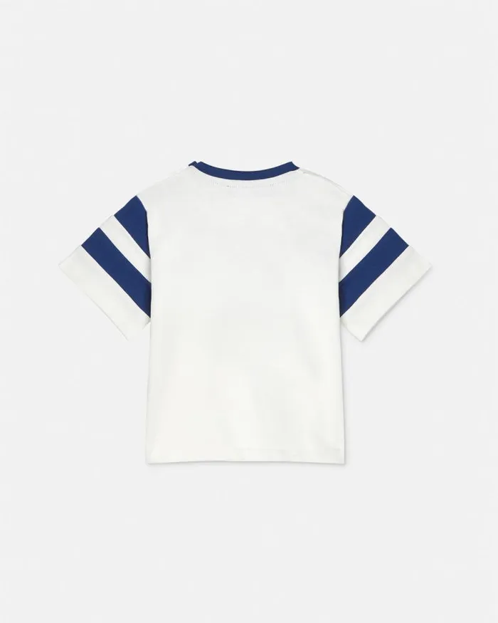 Logo Baby TShirt Whiteblue Children Versace Clothing