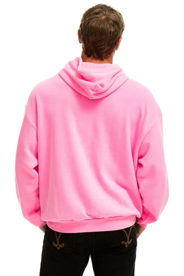 Logo Pullover Relaxed Hoodie 8211 Neon Pink WomenMen Aviator Nation Hoodies
