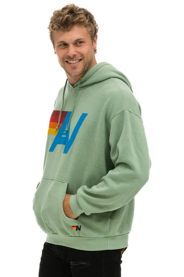 Logo Pullover Relaxed Hoodie 8211 Sage WomenMen Aviator Nation Hoodies