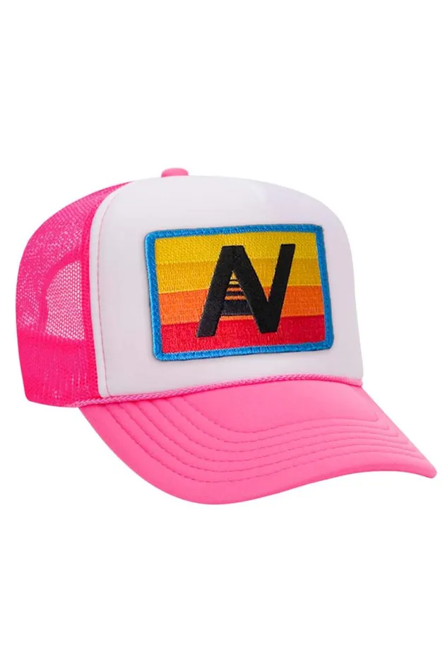 Logo Rainbow Vintage Trucker Hat WomenMen Aviator Nation Trucker Hats