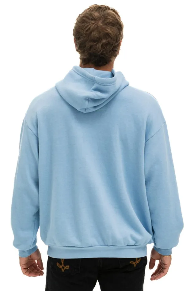 Logo Stitch Pullover Relaxed Hoodie 8211 Ice WomenMen Aviator Nation Hoodies