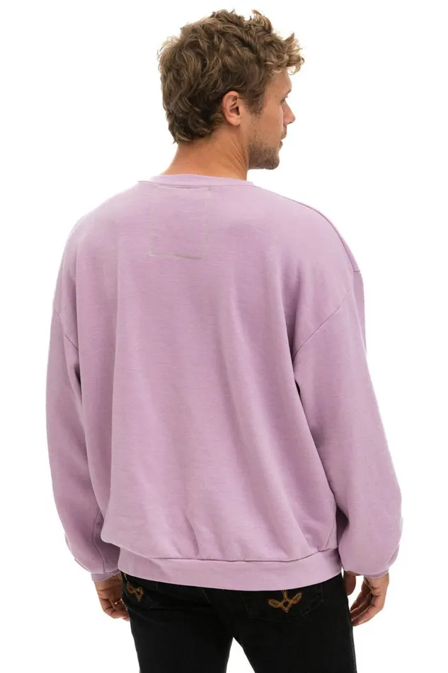 Logo Stitch Relaxed Crew Sweatshirt 8211 Mauve WomenMen Aviator Nation Sweatshirts