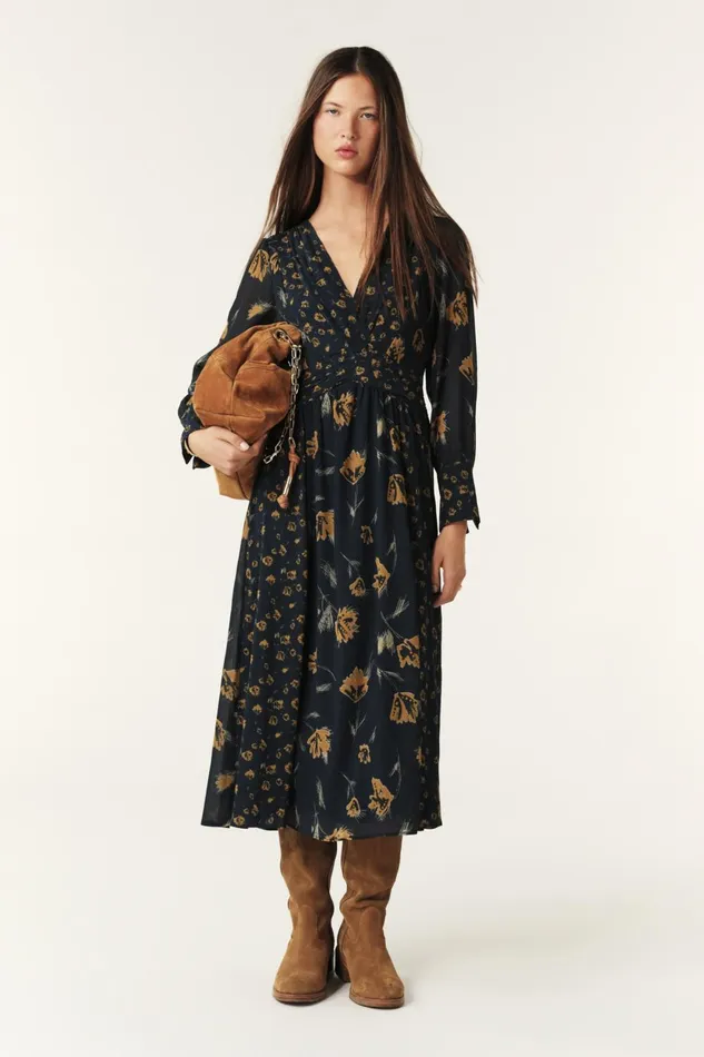 Long Dress Finaya Blue Women Baandsh Dresses