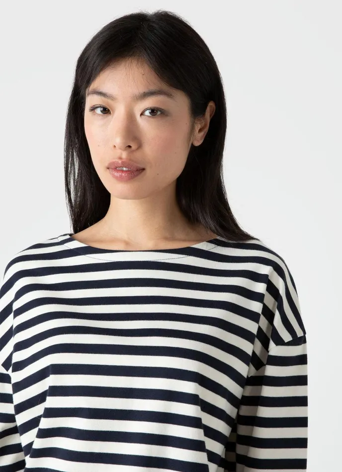 Long Sleeve Boatneck Tshirt Women SUNSPEL Tshirts and Tops