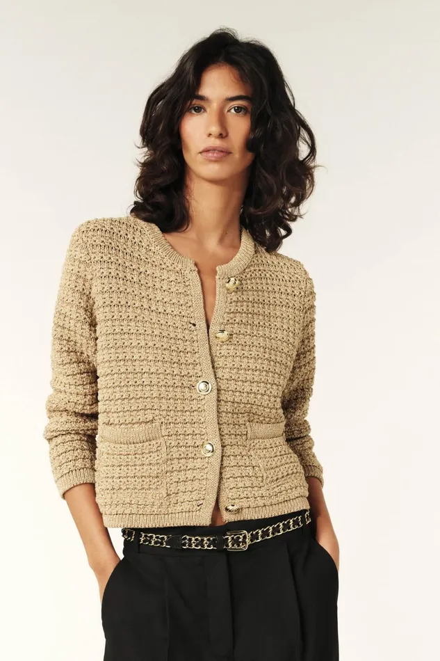 LongSleeve Cardigan Gaston Gray Women Baandsh Sweaters and Cardigans