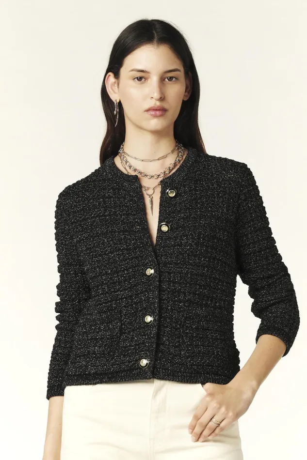 LongSleeve Cardigan Gaston Gray Women Baandsh Sweaters and Cardigans