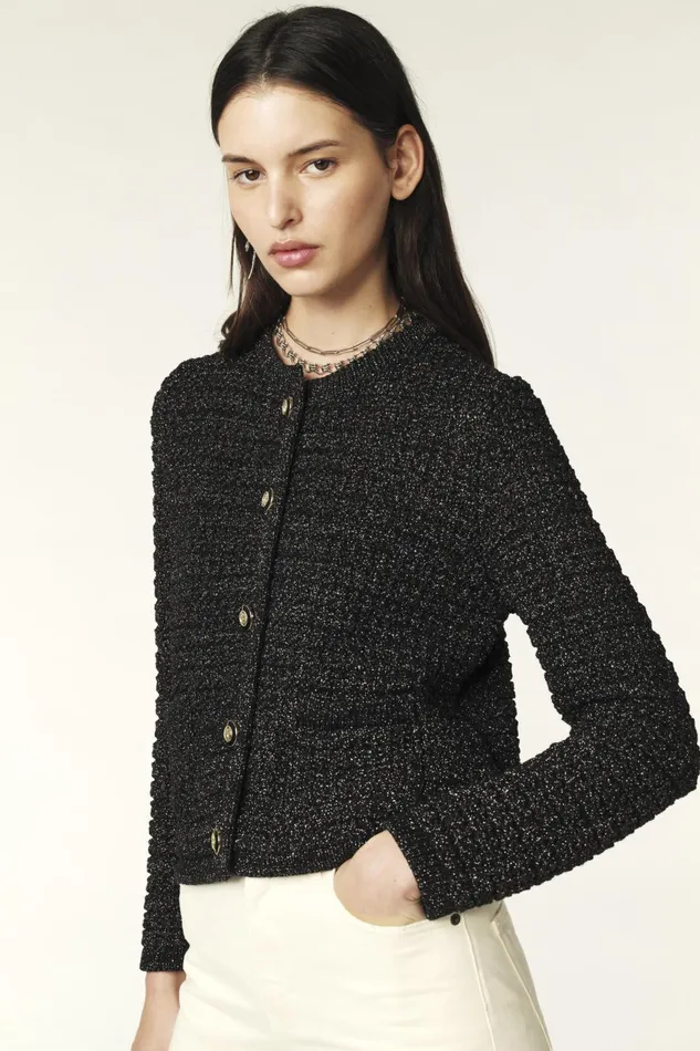 LongSleeve Cardigan Gaston Gray Women Baandsh Sweaters and Cardigans