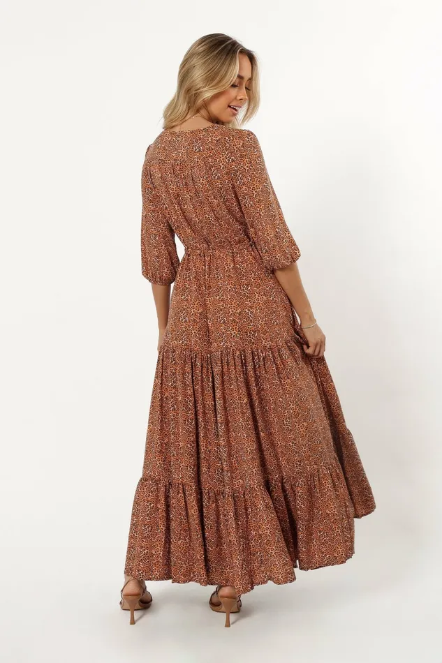 Long Sleeve Dresses Petal and Pup Women Kelda Dress Leopard Print