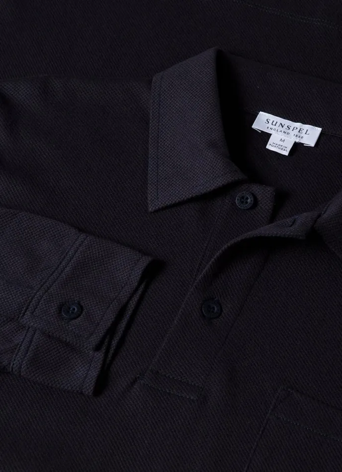 Long Sleeve Riviera Polo Shirt Navy Men SUNSPEL Polo Shirts