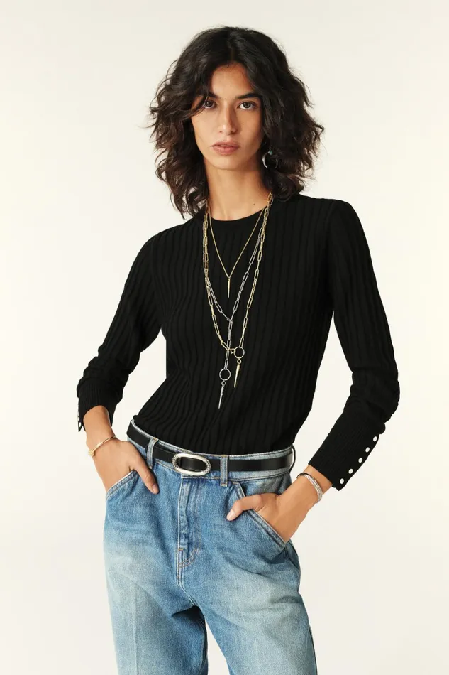LongSleeve Sweater Jinie Black Women Baandsh Sweaters and Cardigans