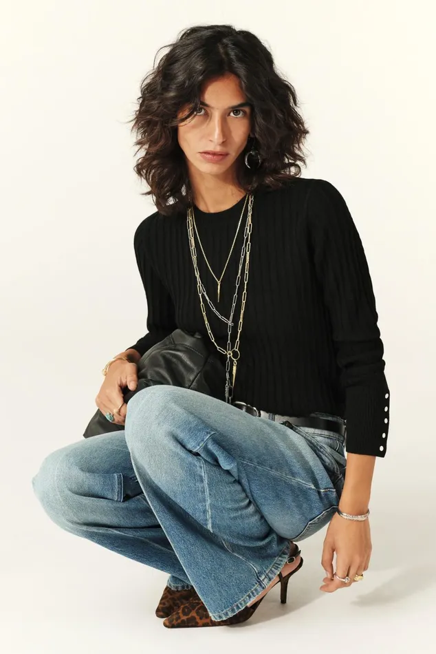 LongSleeve Sweater Jinie Black Women Baandsh Sweaters and Cardigans