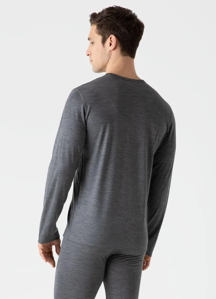 Long Sleeve Thermal Merino Tshirt Grey Melange Men SUNSPEL Activewear