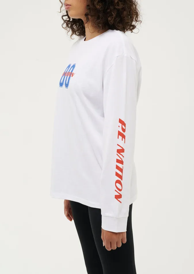 LongSleeveTops REMATCH LS TEE IN OPTIC WHITE 8211 PE Nation Women