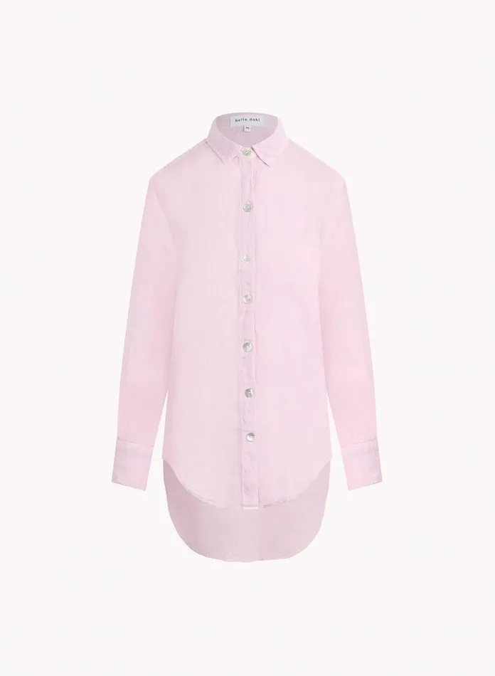 Long Sleeve Women Bella Dahl Boyfriend Button Down 8211 Light Orchid
