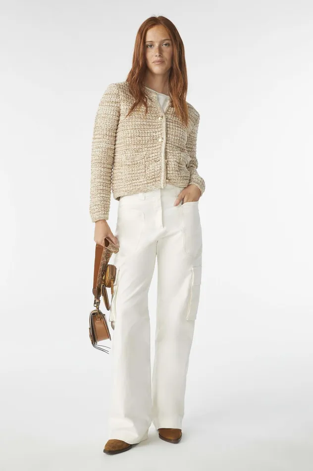 LongSleeved Cardigan Guspa Beige Women Baandsh Sweaters and Cardigans