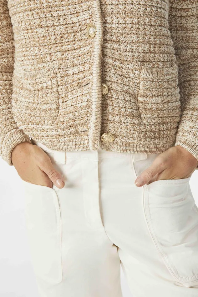 LongSleeved Cardigan Guspa Beige Women Baandsh Sweaters and Cardigans
