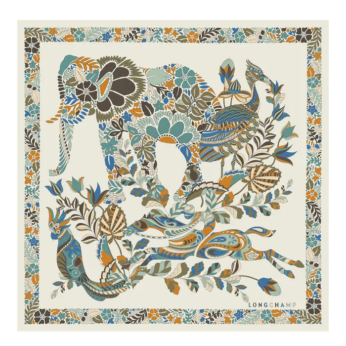 Longchamp Fort Longchamp Silk scarf 50 Paper Women Silk Scarves