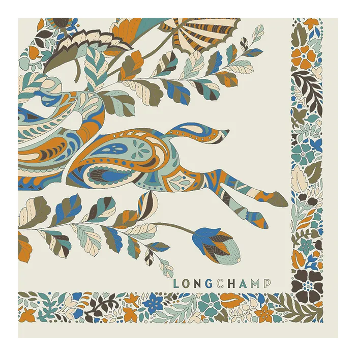 Longchamp Fort Longchamp Silk scarf 50 Paper Women Silk Scarves