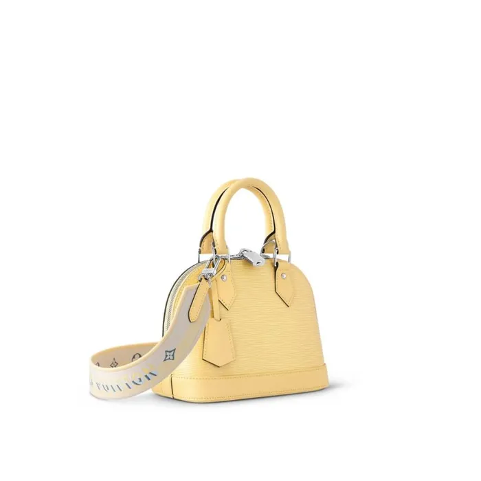 Louis Vuitton Jaune Plume Yellow M22213 Alma BB 8211 Louis Vuitton Handbag Store Women Louis Vuitton Alma Bag