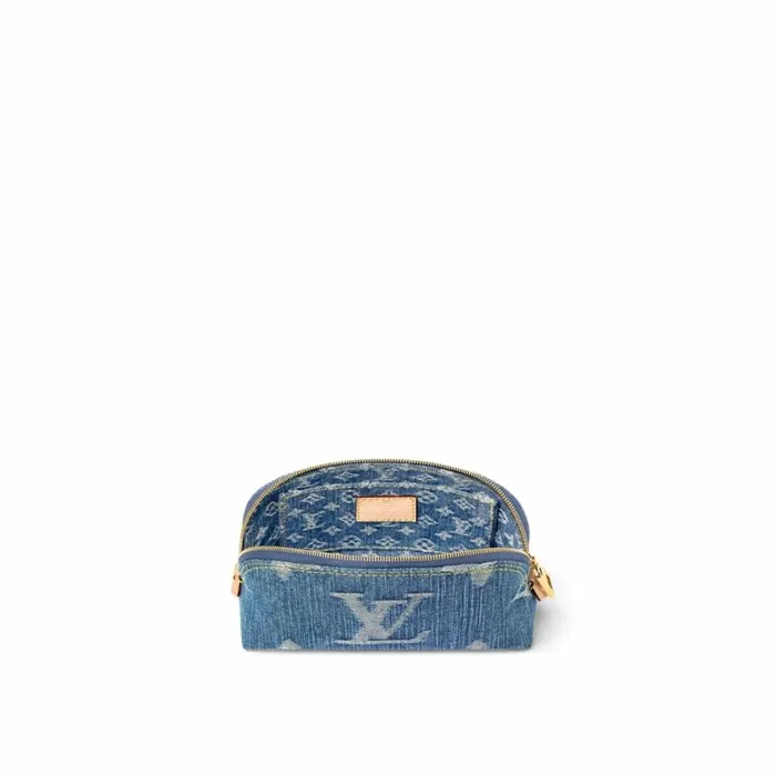 Louis Vuitton M24316 Pochette Cosmtique PM Denim Blue 8211 Louis Vuitton Handbag Store Women Louis Vuitton Wallets
