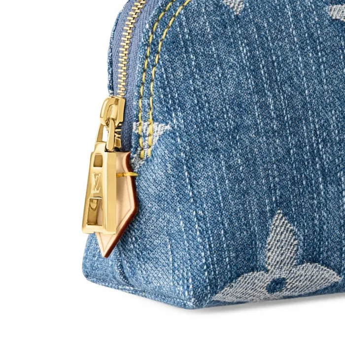 Louis Vuitton M24316 Pochette Cosmtique PM Denim Blue 8211 Louis Vuitton Handbag Store Women Louis Vuitton Wallets