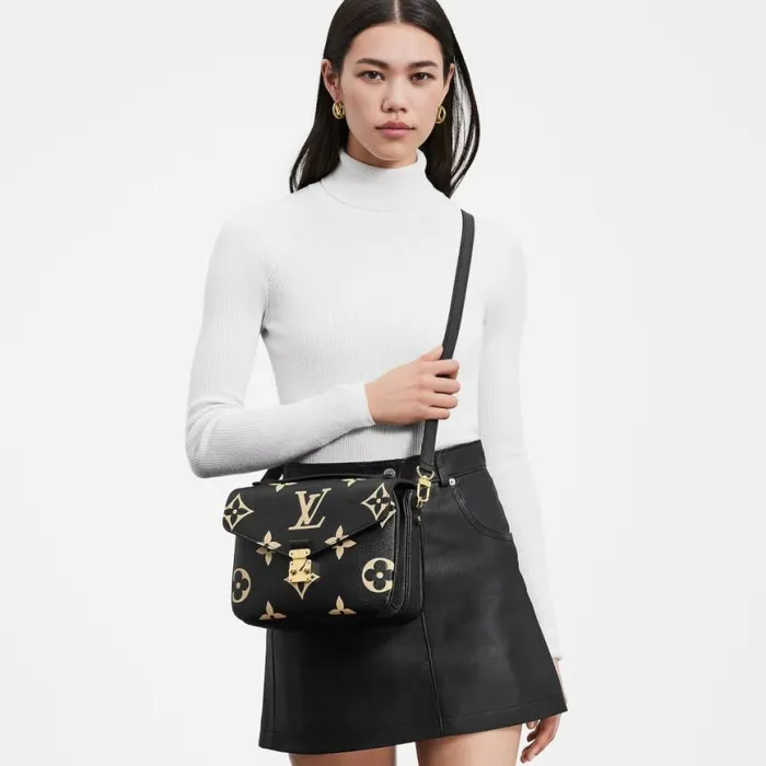 Louis Vuitton M45773 Pochette Mtis BlackBeige 8211 Louis Vuitton Handbag Store Women Louis Vuitton Pochette Metis Bag