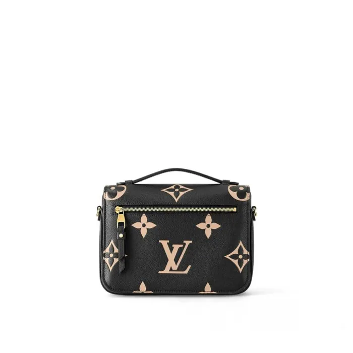 Louis Vuitton M45773 Pochette Mtis BlackBeige 8211 Louis Vuitton Handbag Store Women Louis Vuitton Pochette Metis Bag