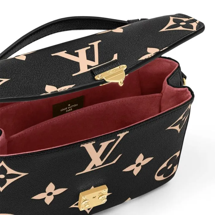 Louis Vuitton M45773 Pochette Mtis BlackBeige 8211 Louis Vuitton Handbag Store Women Louis Vuitton Pochette Metis Bag