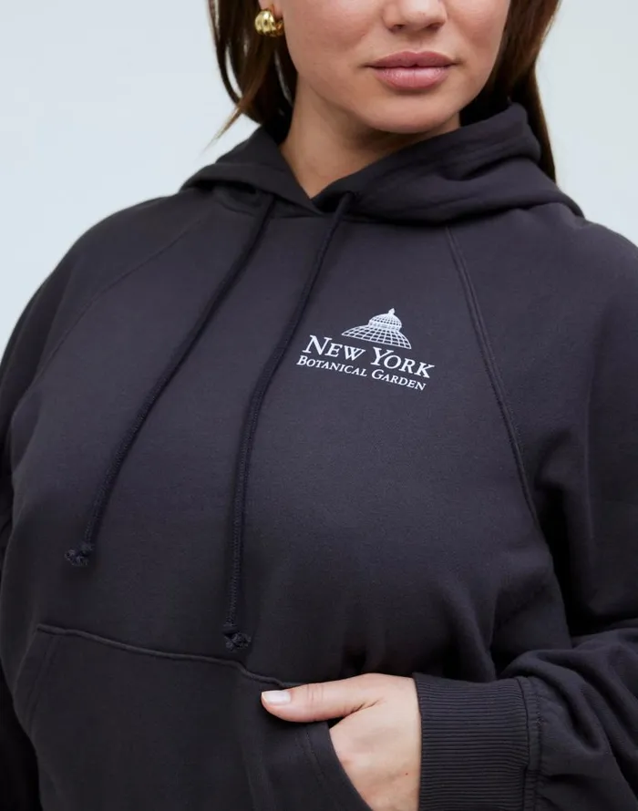 Loungewear Women Madewell Plus Madewell X NYBG Graphic Terry Relaxed RaglanSleeve Sweatshirt Black Coal