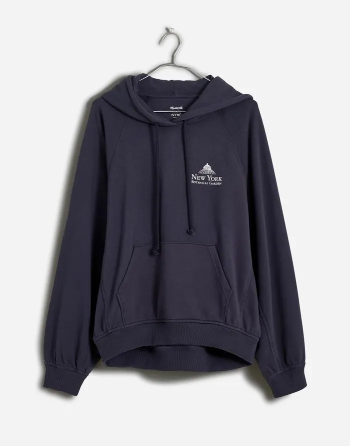 Loungewear Women Madewell Plus Madewell X NYBG Graphic Terry Relaxed RaglanSleeve Sweatshirt Black Coal