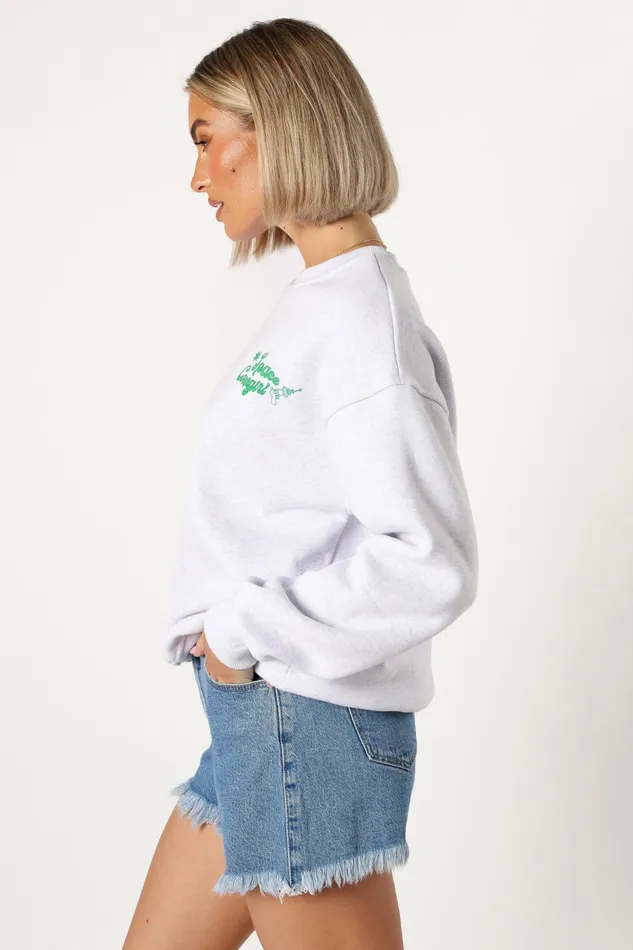 Loungewear Women Petal and Pup Alora Space Cowgirl Sweatshirt Heather Grey