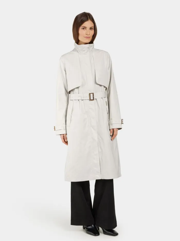 Lova Coat Long White Foam Women Didriksons Trenchcoats Lova Coat Long White Foam Women Didriksons Trenchcoats