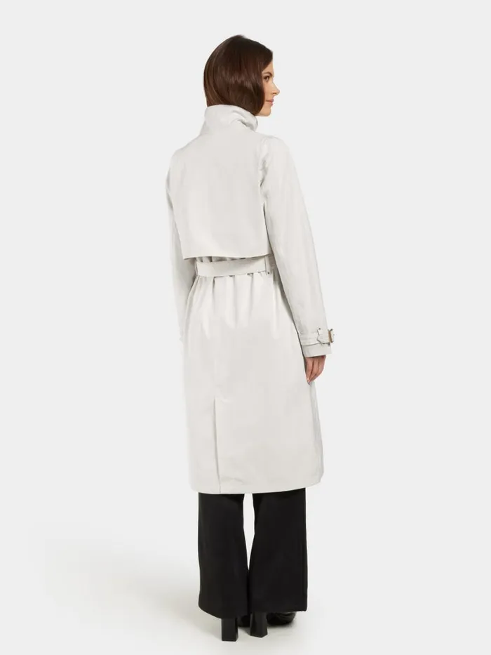 Lova Coat Long White Foam Women Didriksons Trenchcoats Lova Coat Long White Foam Women Didriksons Trenchcoats