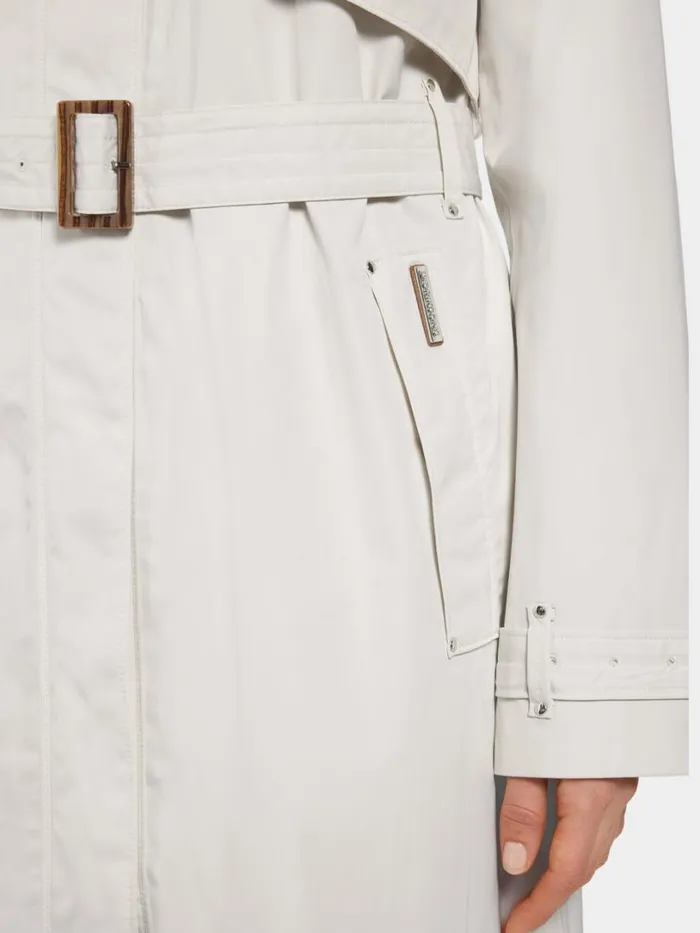 Lova Coat Long White Foam Women Didriksons Trenchcoats Lova Coat Long White Foam Women Didriksons Trenchcoats