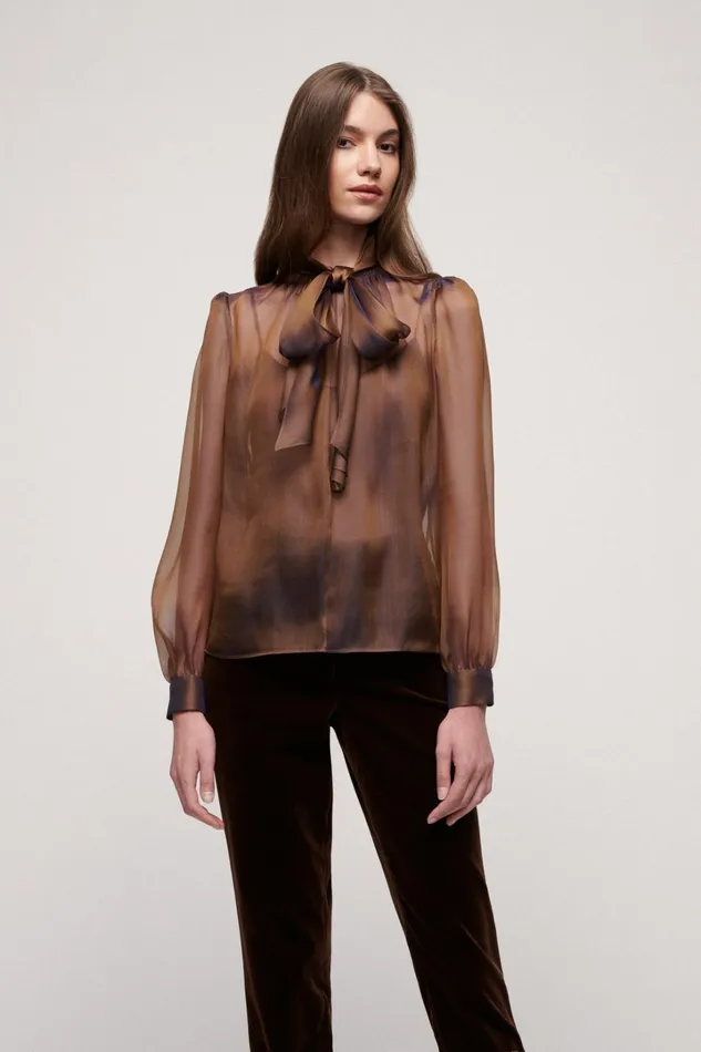 Luisa Spagnoli Blouses And Shirts Women Luccichio Brown