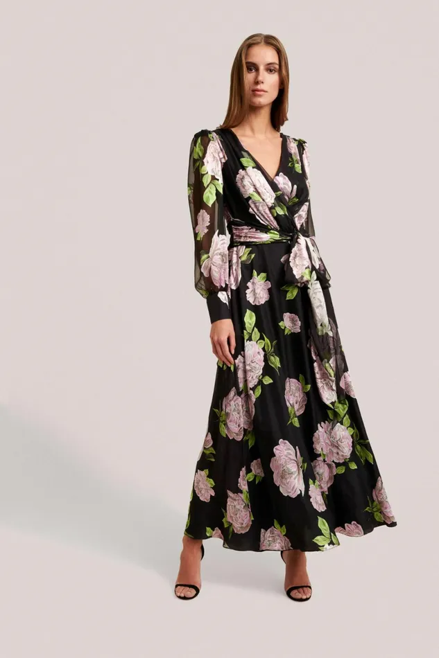 Luisa Spagnoli Formal Dresses Women Gaeli Black Pink Background