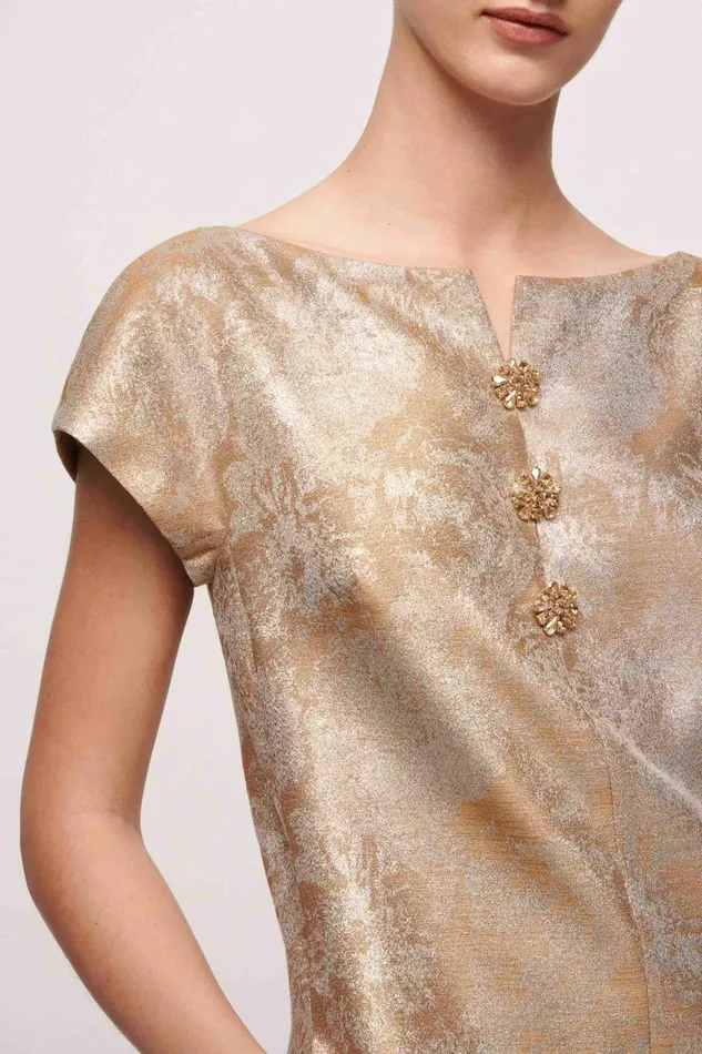 Luisa Spagnoli Formal Dresses Women Giorgina Gold Luisa Spagnoli Formal Dresses Women Giorgina Gold