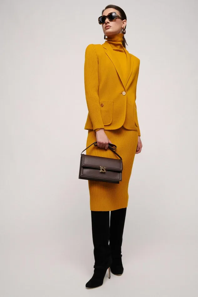 Luisa Spagnoli Jackets and Blazers Women Meritevole Mustard Luisa Spagnoli Jackets and Blazers Women Meritevole Mustard