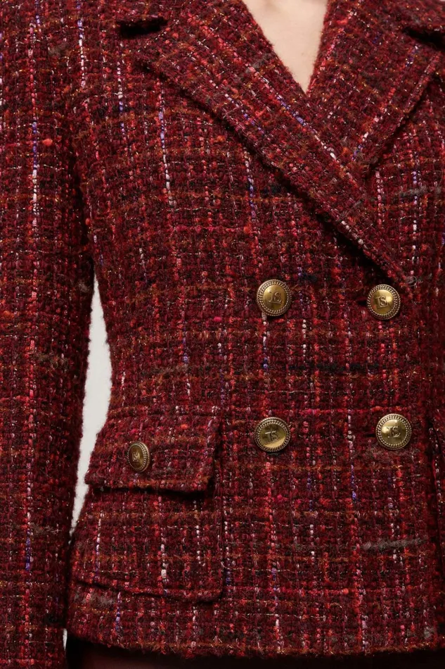Luisa Spagnoli Jackets and Blazers Women Slalom Burgundy Luisa Spagnoli Jackets and Blazers Women Slalom Burgundy