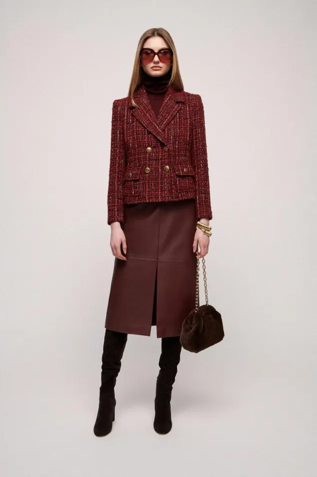 Luisa Spagnoli Jackets and Blazers Women Slalom Burgundy Luisa Spagnoli Jackets and Blazers Women Slalom Burgundy