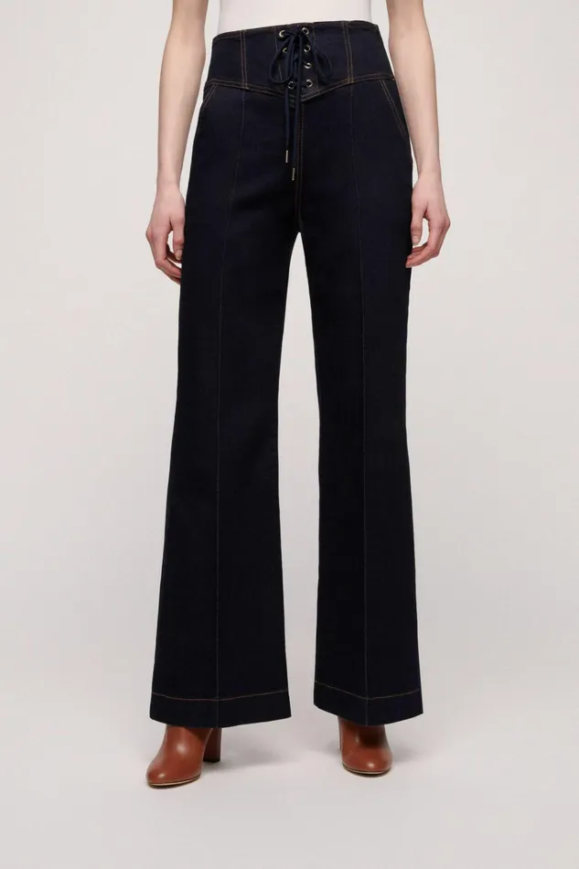 Luisa Spagnoli Pants Women Omelette Blue