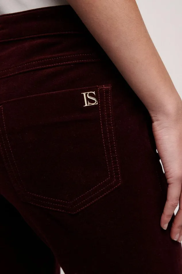 Luisa Spagnoli Pants Women Osmotico Burgundy Luisa Spagnoli Pants Women Osmotico Burgundy