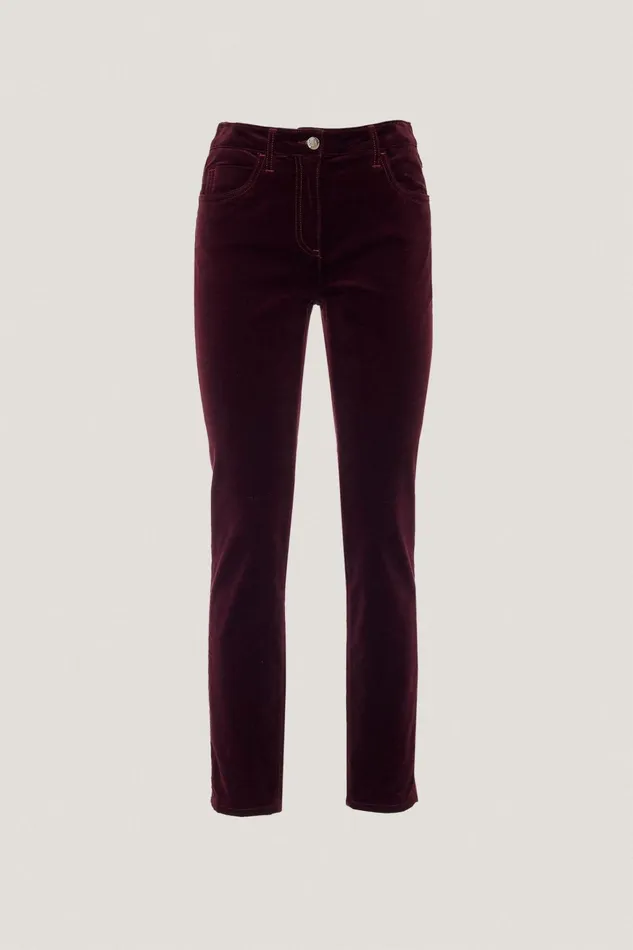Luisa Spagnoli Pants Women Osmotico Burgundy Luisa Spagnoli Pants Women Osmotico Burgundy