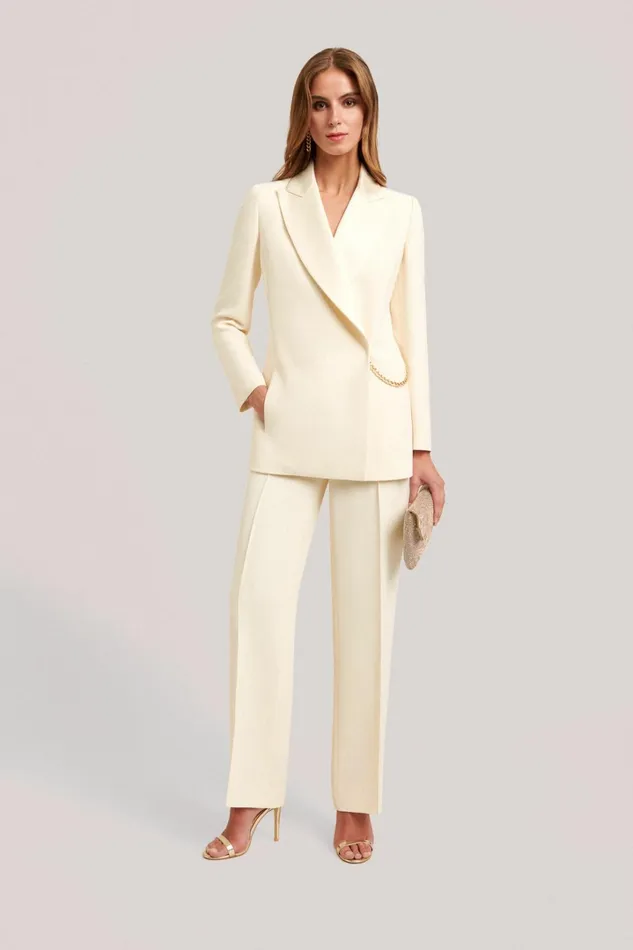 Luisa Spagnoli Pants Women Oxana Cream Luisa Spagnoli Pants Women Oxana Cream
