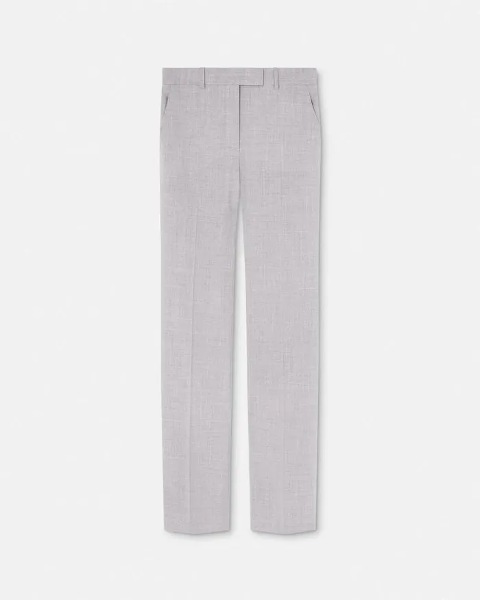 Mlange StraightLeg Pants Gray Women Versace Suits