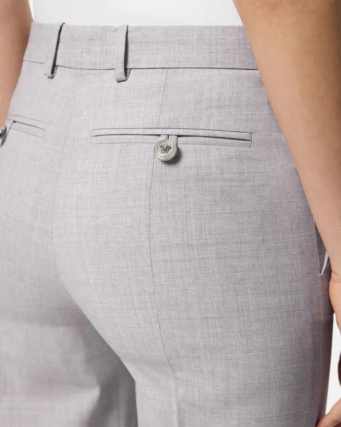Mlange StraightLeg Pants Gray Women Versace Suits