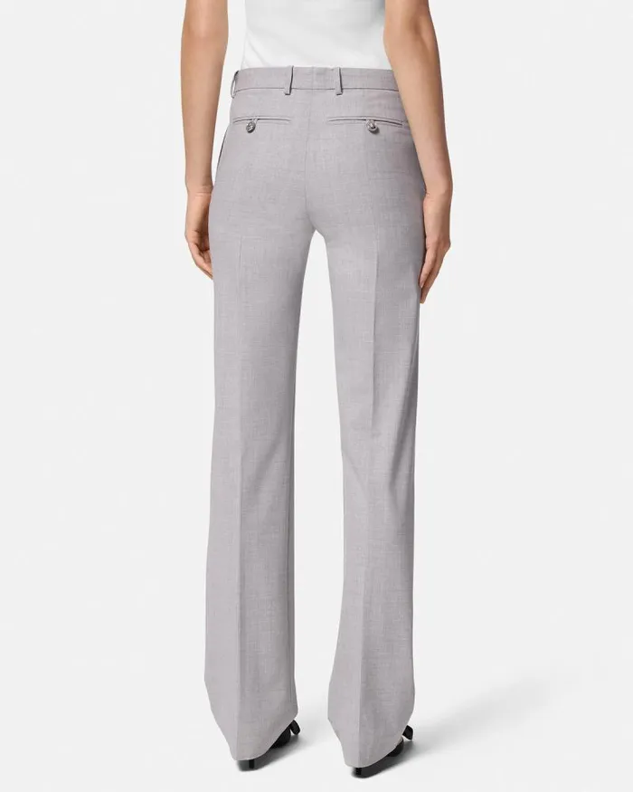 Mlange StraightLeg Pants Gray Women Versace Suits