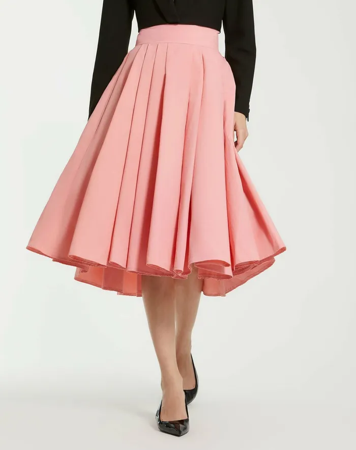 Mac Duggal The Bubbly Faille High Waisted Midi Full Circle Skirt 8211 FINAL SALE Hibiscus Women Skirts Mac Duggal The Bubbly Faille High Waisted Midi Full Circle Skirt 8211 FINAL SALE Hibiscus Women Skirts