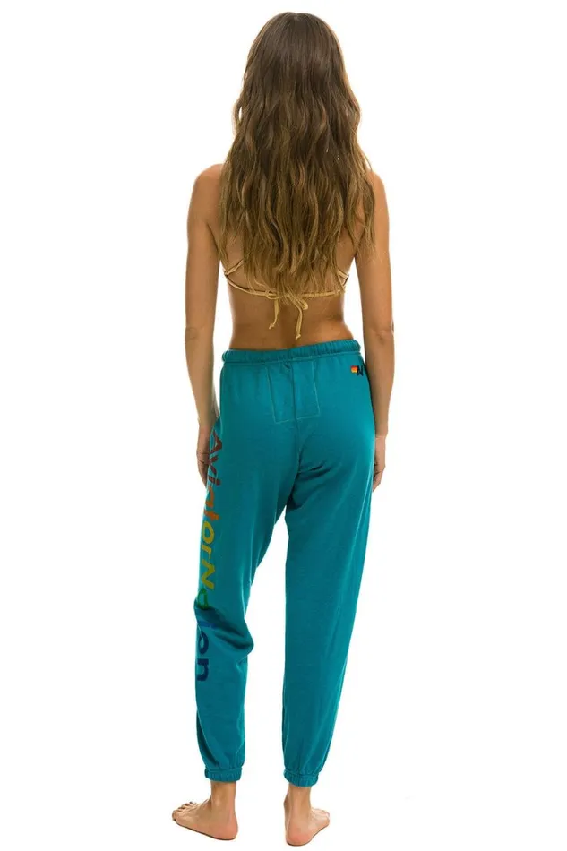 Manhattan Beach Sweatpants 8211 Teal Women Aviator Nation Sweatpants